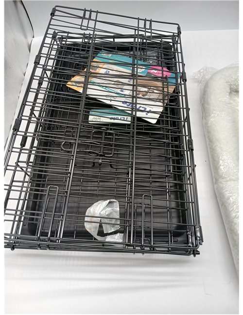 MidWest Homes for Pets XS Kit de inicio iCrate de doble puerta, pack de jaula de 59 cm para perros extra pequeños, incluye jaula