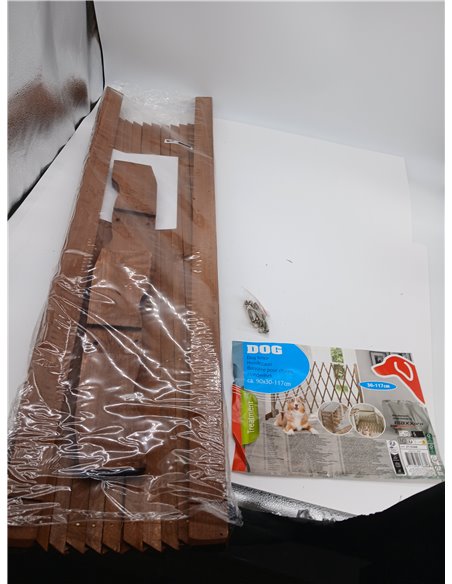 MaxxPro Barrier Puerta de seguridad para perro extensible, ancho 30-117 cm, altura 90 cm