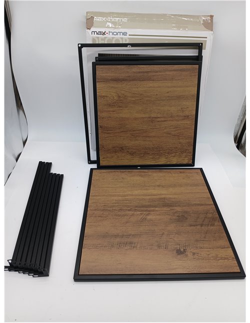 AKTIVE MAX Home Set 2 mesas Nido de Centro, 37x37x35 cm, 37x37x40, Peso máximo 5 kg, Cuadradas, Mesitas auxiliares, Decoración s