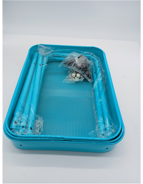 Amazon Basics Carrito de cocina o multiuso de tres niveles con ruedas en verde menta