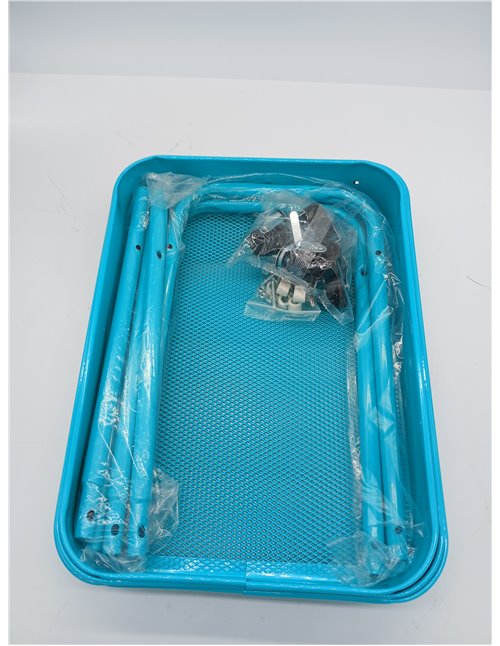 Amazon Basics Carrito de cocina o multiuso de tres niveles con ruedas en verde menta