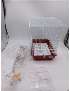 Ferplast Gabbia per canarini e piccoli uccelli esotici GIUSY Gabbietta rettangolare per uccellini, Completa di accessori e mangi 2