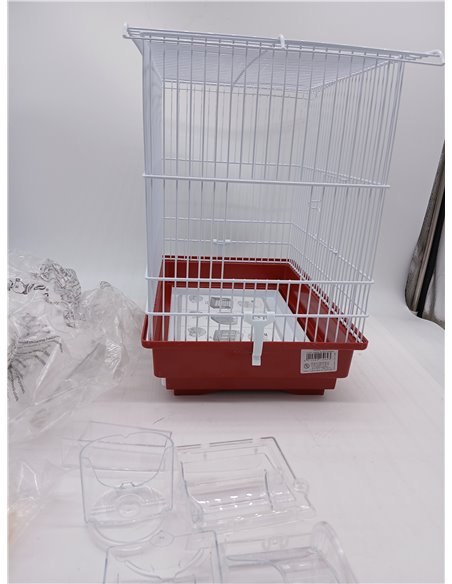Ferplast Gabbia per canarini e piccoli uccelli esotici GIUSY Gabbietta rettangolare per uccellini, Completa di accessori e mangi