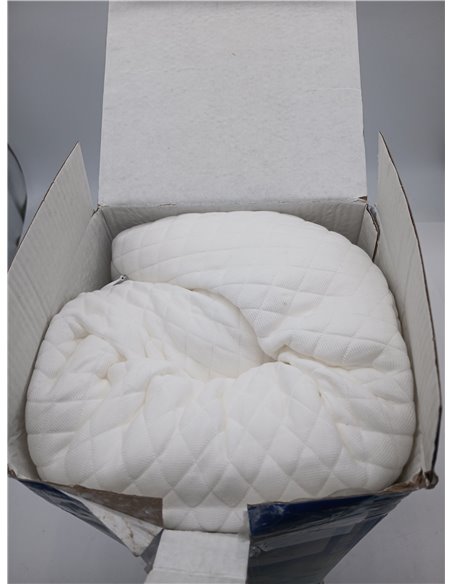 HOMCA 2-in-1 Memory Foam Neck Pillow, White, 60 x 40 x 12/14 cm | Ergonomic Pillow, Head/Neck/Shoulder Support, Relaxation and S
