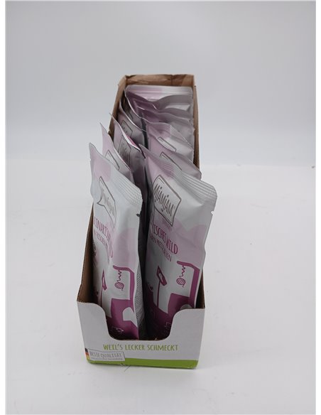 MjAMjAM - Comida húmeda premium para gatos - Quetschie - juego culinario con arándanos frescos, pack de 12 (12x125g), sin cereal