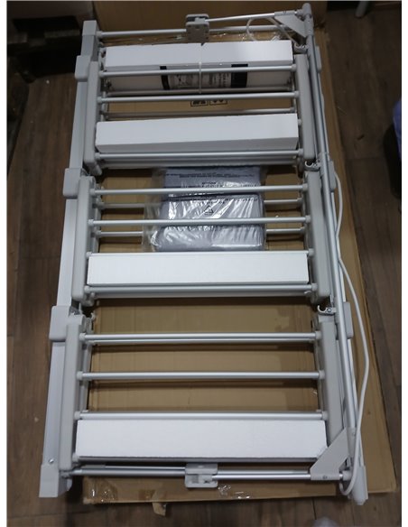 GlamHaus Tendedero eléctrico de Aluminio con Cubierta para Interiores, se pliega para un fácil Almacenamiento, diseño de 3 Nivel