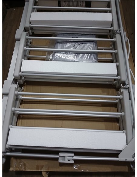 GlamHaus Tendedero eléctrico de Aluminio con Cubierta para Interiores, se pliega para un fácil Almacenamiento, diseño de 3 Nivel