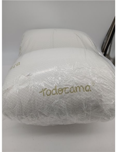 Todocama - Almohada viscoelástica, núcleo Compacto. Doble Funda con Cremallera. Tejido Aloe Vera Plus. Termorregulable adaptabil