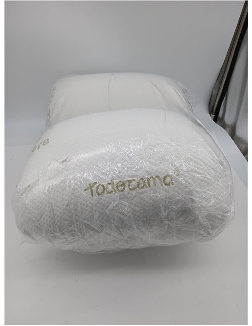 Todocama - Almohada viscoelástica, núcleo Compacto. Doble Funda con Cremallera. Tejido Aloe Vera Plus. Termorregulable adaptabil