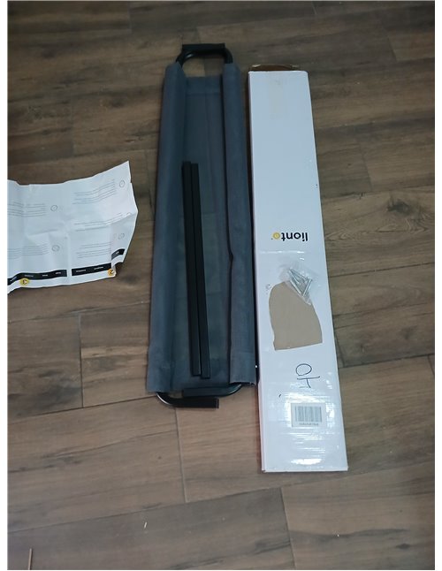 lionto Cama elevada para Perros Tejido en Textilene, (M) 106x62 cm Gris