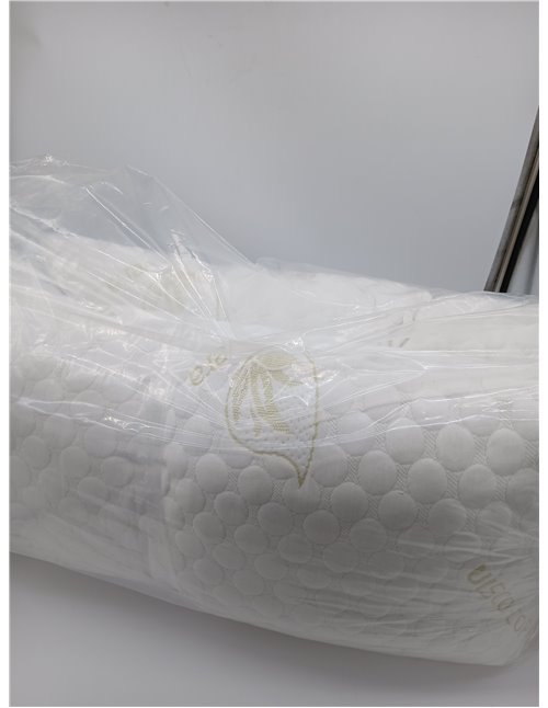 Todocama - Almohada viscoelástica Aloe Vera con Copos 100% viscoelásticos. Tejido Strech Aloe Vera. Termoregulable. Firmeza Medi