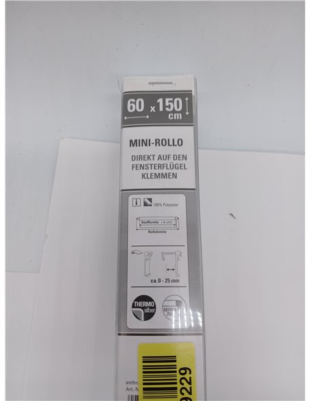 Deco Company Estor Enrollable térmico sin taladrar, Montaje con Pinza, Óptima reflexión de la luz, Ahorro energético, Opaco, Tod