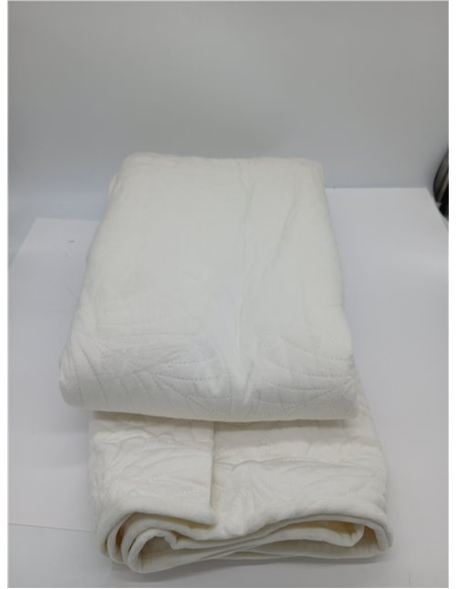 Gräfenstayn Colcha bouti 220x240 cm – cubrecama Acolchado sin Costuras con diseño de Hojas – Manta Decorativa Moderna para Cama 