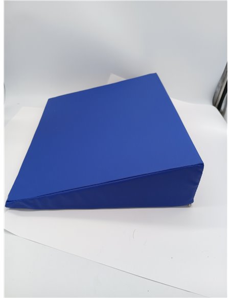 QUIRUMED Cojín cuña, Medidas 40 x 50 x 13 cm, Color Azul, Ergonómico, Polipiel, Relleno Flexible, Cojín Masaje, Fisioterapia, Ap