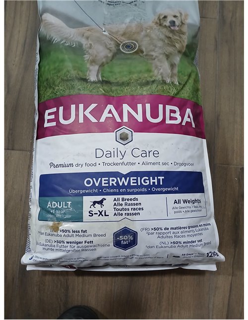 EUKANUBA Daily Care Low Fat Overweight Sterilized Dry Dog Food, 12 kg (Pack of 1)
