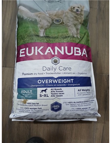 EUKANUBA Daily Care Low Fat Overweight Sterilized Dry Dog Food, 12 kg (Pack of 1)