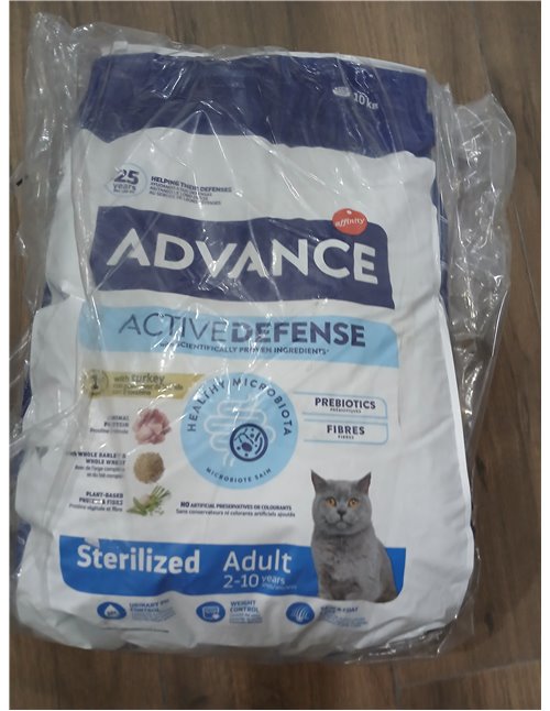 Advance Cat Adult Sterilized, Pienso para Gatos Adultos Esterilizados con Pavo, 10kg