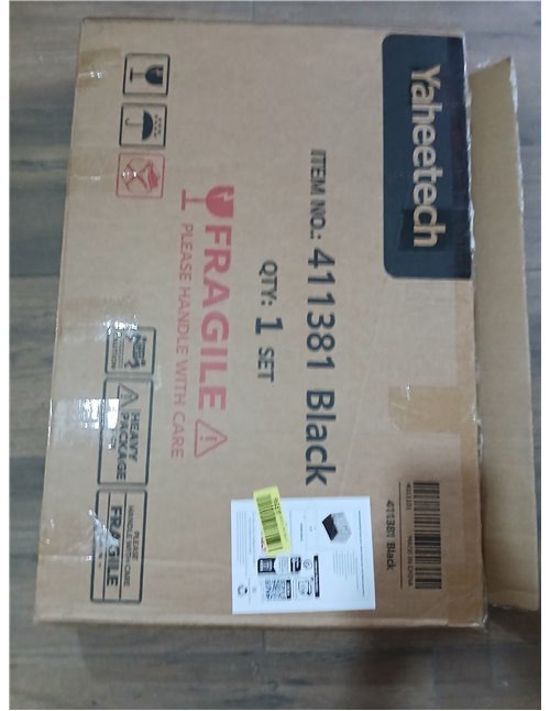 Yaheetech Jaula para Perros 62×42×47 cm Doble Puerta Jaula Metálica Plegable con Bandeja Extraíble para Interior Exterior Negro