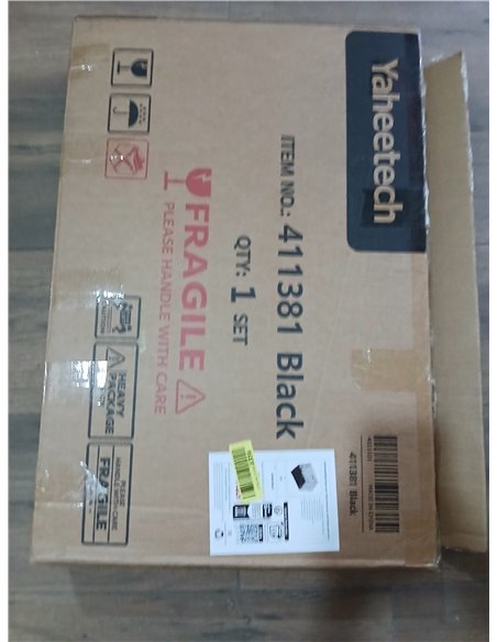 Yaheetech Jaula para Perros 62×42×47 cm Doble Puerta Jaula Metálica Plegable con Bandeja Extraíble para Interior Exterior Negro