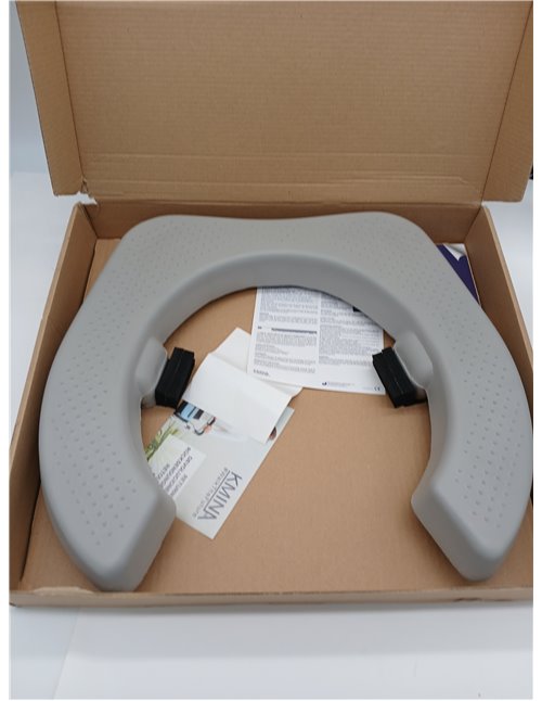 KMINA Asiento Elevador WC Acolchado (5 cm de Altura), Impermeable, Patentado - Fabricado en España