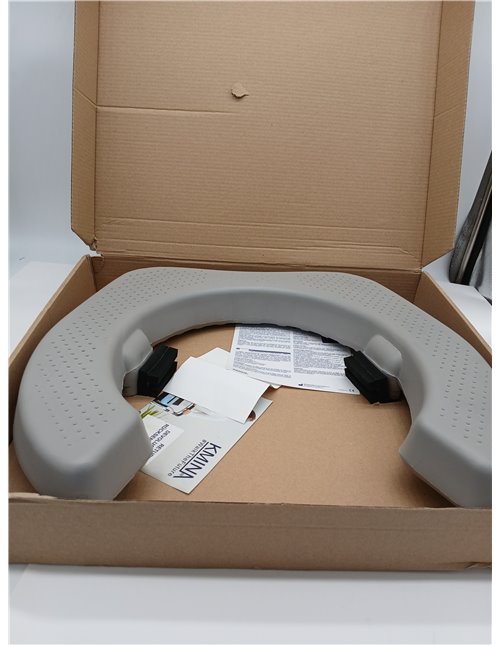 KMINA Asiento Elevador WC Acolchado (5 cm de Altura), Impermeable, Patentado - Fabricado en España