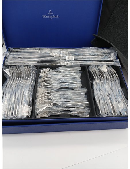 Villeroy & Boch - Boston Set de Cubiertos 70 Piezas, Apto para Lavavajillas, Cuberterías Completas 12 Personas, Cubertería Compl