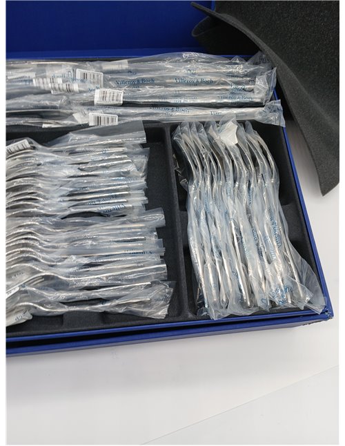 Villeroy & Boch - Boston Set de Cubiertos 70 Piezas, Apto para Lavavajillas, Cuberterías Completas 12 Personas, Cubertería Compl