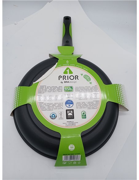BRA Prior | Sartén, 28 cm, aluminio fundido con antiadherente, apto para todo tipo de cocinas incluida inducción