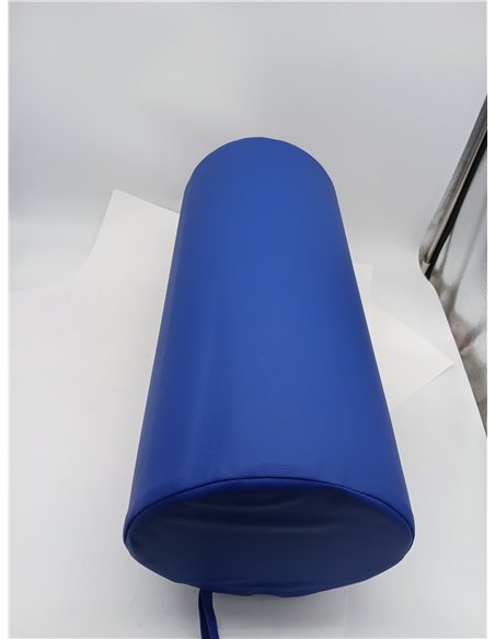 QUIRUMED Cojín Rodillo, 55 x 25 cm, color Azul, Polipiel, Relleno de espuma, para Yoga, para Fitness, para Masaje