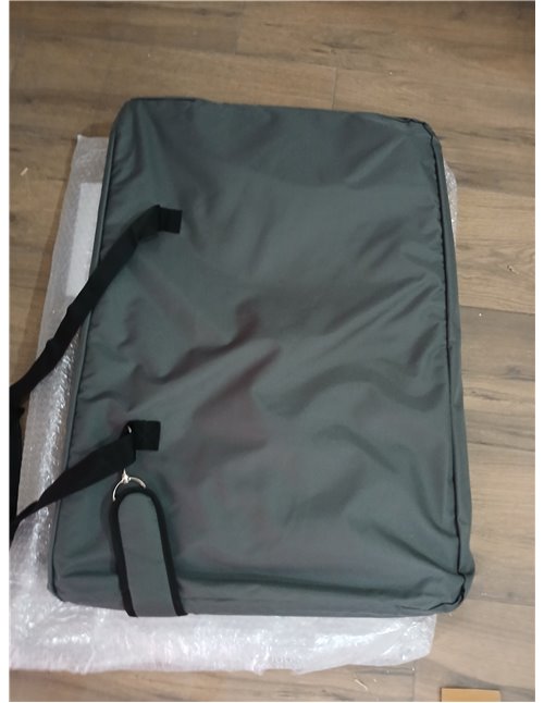 Amazon Basics Transportín portátil plegable de 4 puertas para perros y gatos, Gris, M 76 cm x 54 cm x 54 cm