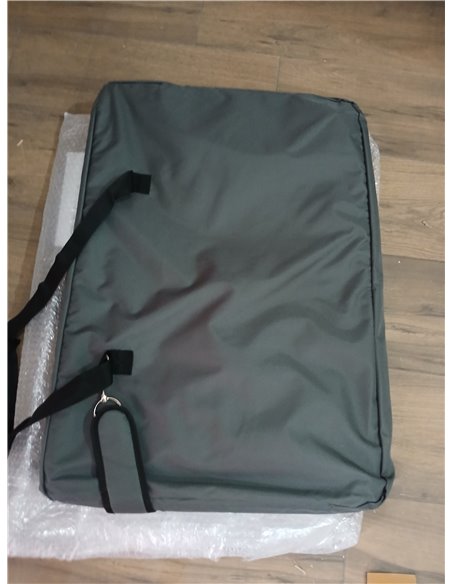 Amazon Basics Transportín portátil plegable de 4 puertas para perros y gatos, Gris, M 76 cm x 54 cm x 54 cm