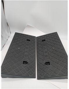 QWORK® 2PCS Rampa de Carga de Plástico, Bordillo Rampa, para Sillas de Ruedas, Motocicletas, 49x27x7 cm 2