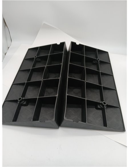 QWORK® 2PCS Rampa de Carga de Plástico, Bordillo Rampa, para Sillas de Ruedas, Motocicletas, 49x27x7 cm