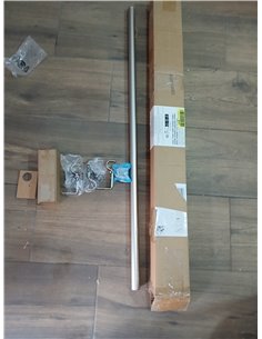 Amazon Basics Barra de Cortina Extensible con remates de capuchón, diámetro 19 mm, de 91 a 183 cm, Color níquel 2