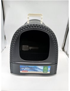 Curver Inodoro para Gatos, Bandeja Sanitaria Cerrada, Compartimento Inferior extraíble para facilitar la Limpieza, Pala para Are 2