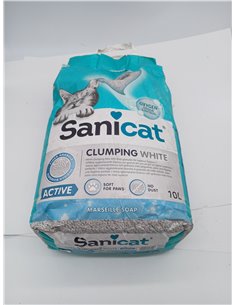 Sanicat - White Clumping Cat Litter - Marseille Soap | Made of Natural Minerals with Guaranteed Odor Control | 10 L Capacity 2