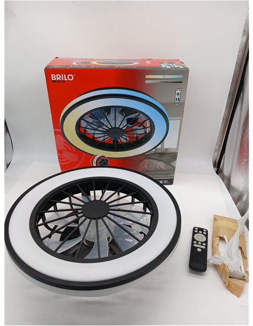 BRILONER - Ceiling Fan with LED Light, Remote Control, Silent DC Motor with 5 Speeds, CCT and Dimmable Light, Bedroom Ceiling Fa