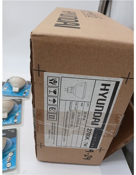 Bombilla LED GU10 7W 600 lm 3000K pack de 20 bombillas 