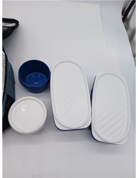 Tatay Bolsa Termica Porta Alimentos Impermeable - Urban Food Casual 3L | 4 Fiambreras: 2x0,5L + 2x0,2L | Triple Capa Aislante | 