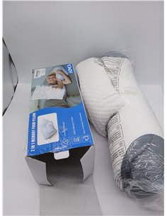 HOMCA 2-in-1 Memory Foam Neck Pillow, Grey, 60 x 40 x 12/14 cm | Ergonomic Pillow, Head/Neck/Shoulder Support, Relaxation and St 2