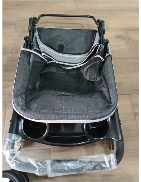 Mobiclinic® pets, Carrito para perros plegable, Ideal pequeños y senior, Zuma, Hasta 15 kg, Ruedas con frenos 360º, Cesta xxl, 3