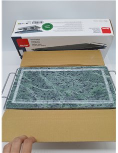 IBILI 755000 Grill Stone, Stainless Steel, Includes Stone with Stand, Tray and 2 Lamps, Silver, 37 x 18 cm 2