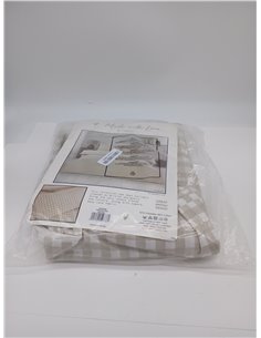 Rapport Home Plaid Duvet Cover Set King Size, Natural 2
