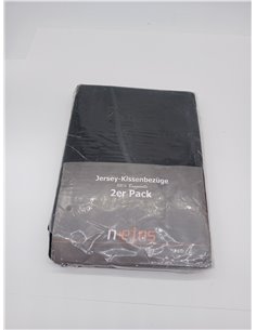 npluseins 2X Funda cojin 40x60, 100% algodón Jersey, Fundas de Cojines con diseño Liso y Transpirable, con Cremallera, 1179.1539 2