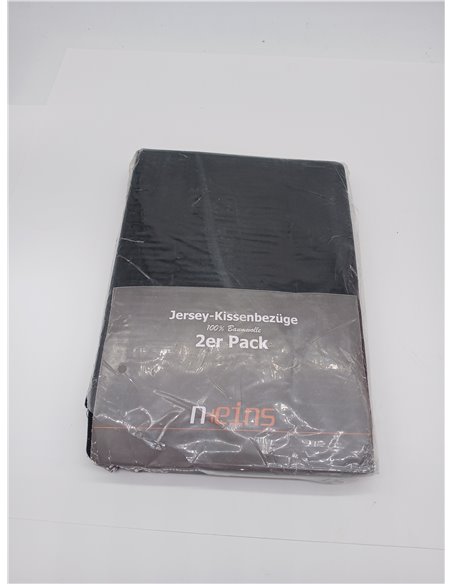 npluseins 2X Funda cojin 40x60, 100% algodón Jersey, Fundas de Cojines con diseño Liso y Transpirable, con Cremallera, 1179.1539