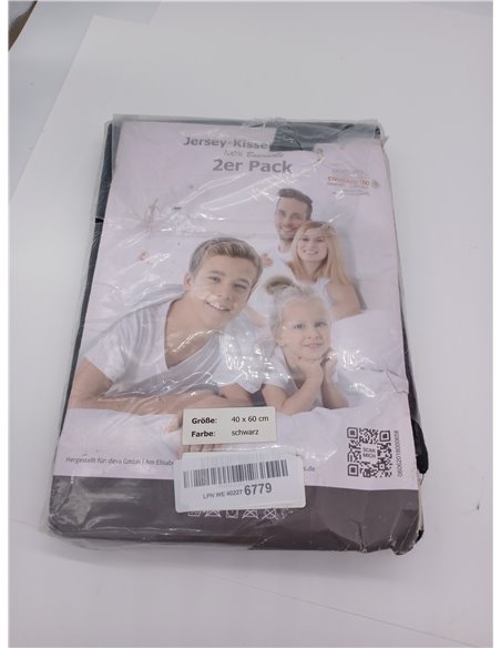 npluseins 2X Funda cojin 40x60, 100% algodón Jersey, Fundas de Cojines con diseño Liso y Transpirable, con Cremallera, 1179.1539