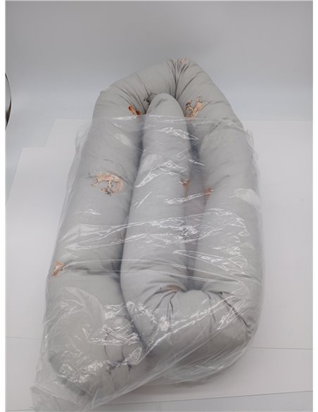Totsy Baby Almohada para Dormir de Lado, Almohada para el Cuerpo de Serpiente 200 cm Algodón - cojin Cervical Enrollable Lavable