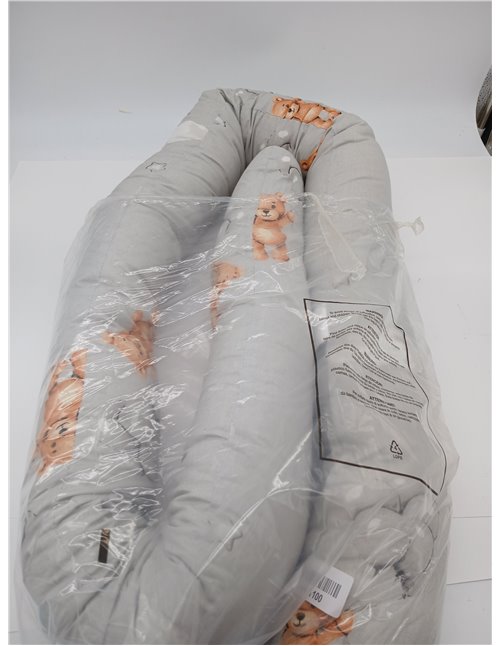 Totsy Baby Almohada para Dormir de Lado, Almohada para el Cuerpo de Serpiente 200 cm Algodón - cojin Cervical Enrollable Lavable