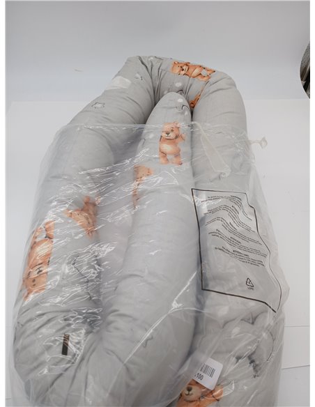 Totsy Baby Almohada para Dormir de Lado, Almohada para el Cuerpo de Serpiente 200 cm Algodón - cojin Cervical Enrollable Lavable