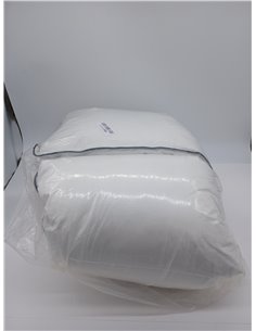 Almohada de Plumón de Ganso 40x80 Pack 2, Plumón y Plumas Relleno rodeados de un Tejido 100% Algodon Organico, Almohadas de Hote 2